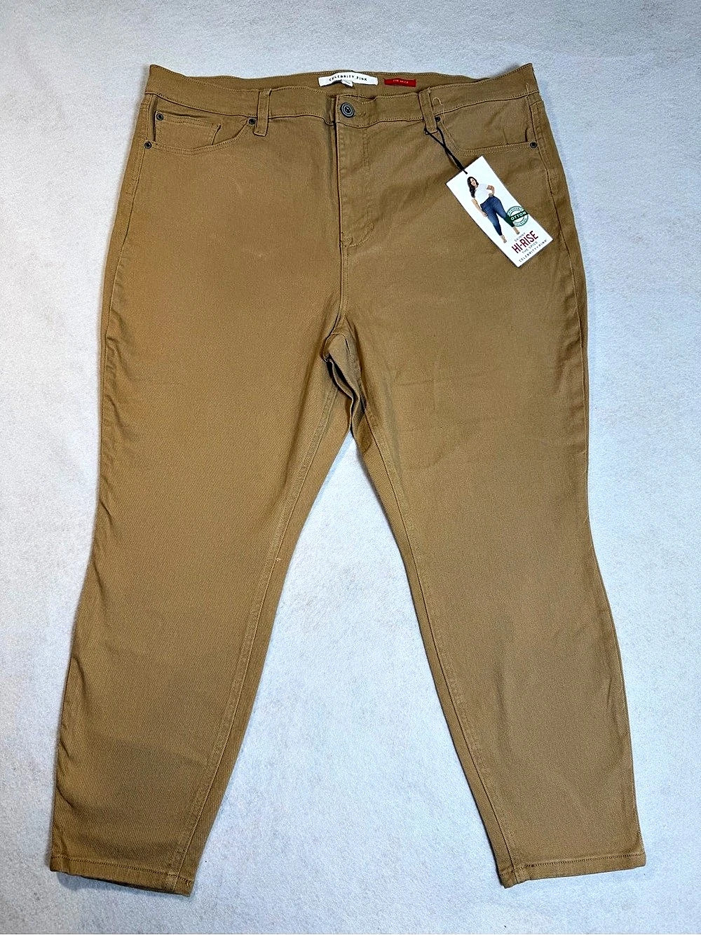Celebrity Pink The Spice High Rise Skinny Straight Leg Pants Brown Waist 22